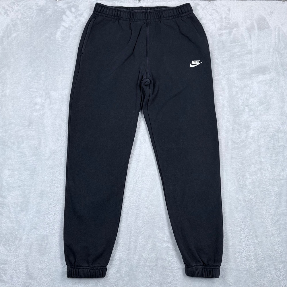 Nike Sportswear Club Fleece Joggers Mens Medium Black Sweatpants Tapered BV2737